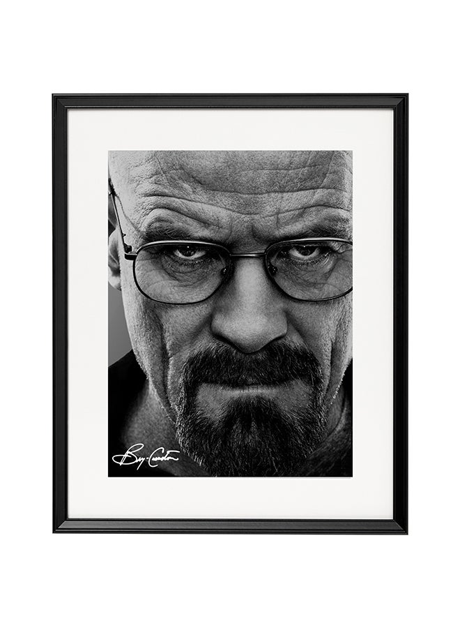 ملصق بتصميم مستوحى من سلسلة Breaking Bad مع إطار متعدد الألوان 50x40سم
