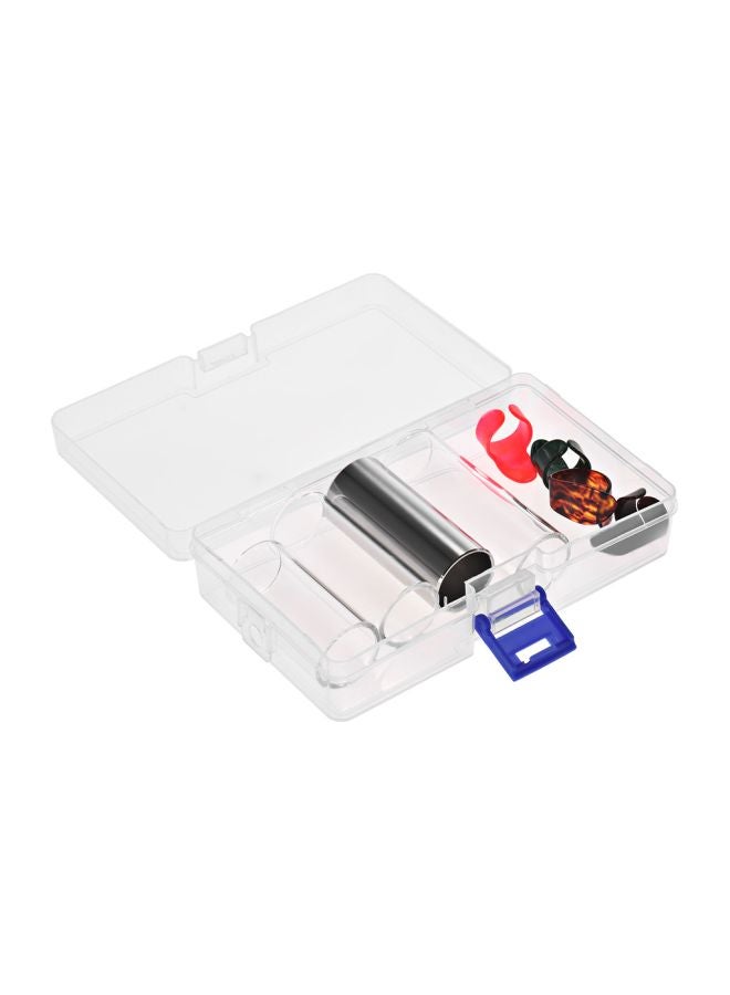4-Piece Slide Set And Celluloid Finger Picks With Storage Box