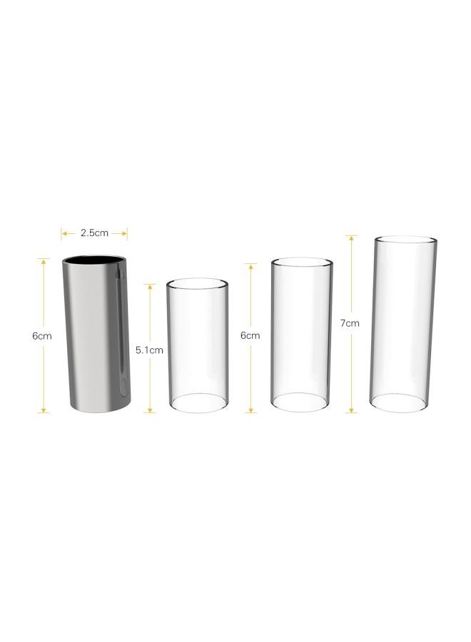 4-Piece Slide Set And Celluloid Finger Picks With Storage Box