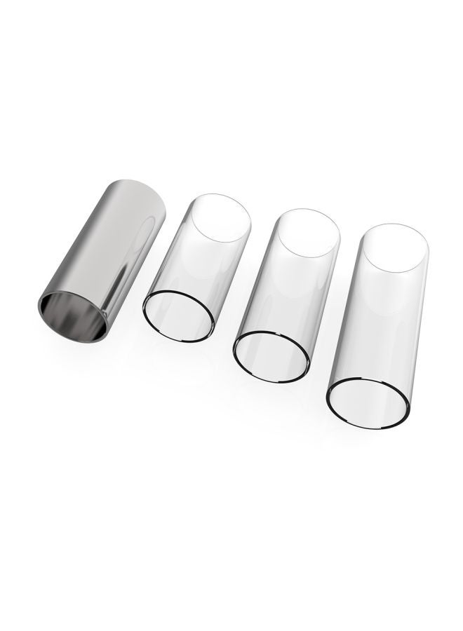 4-Piece Slide Set And Celluloid Finger Picks With Storage Box