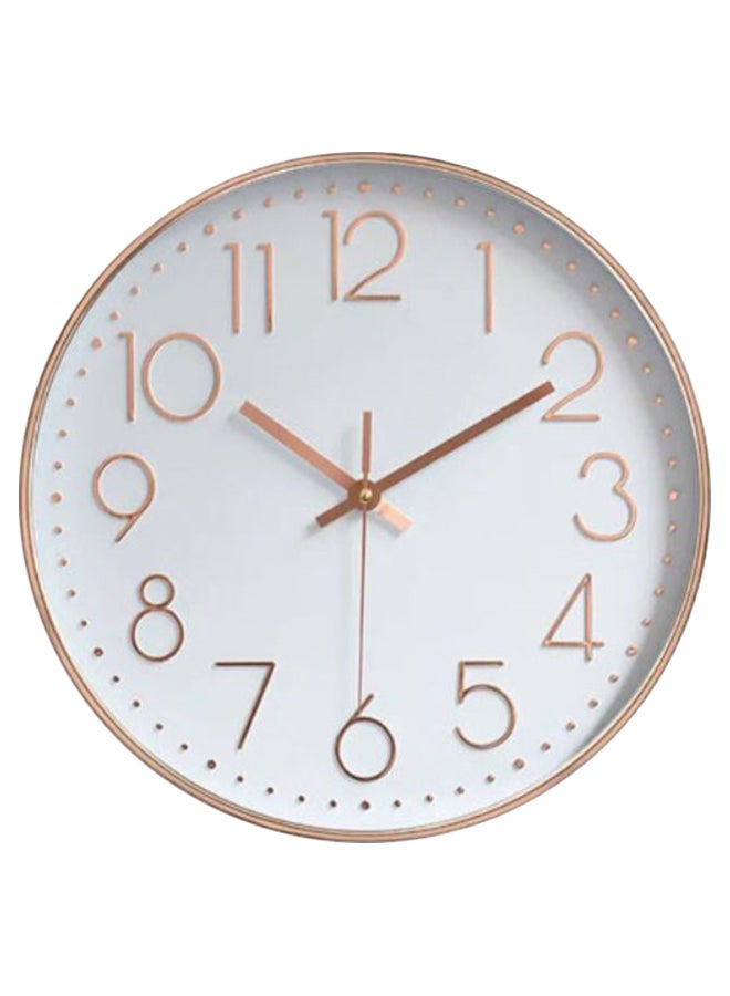Generic Round Wall Clock Gold/White 30 x 30centimeter 
