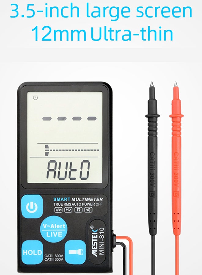 MESTEK MINI-S10 3.5 Inch Large Screen Ultra-thin Intelligent Multimeter Black 14.60x7.40x2.20cm - Image 2