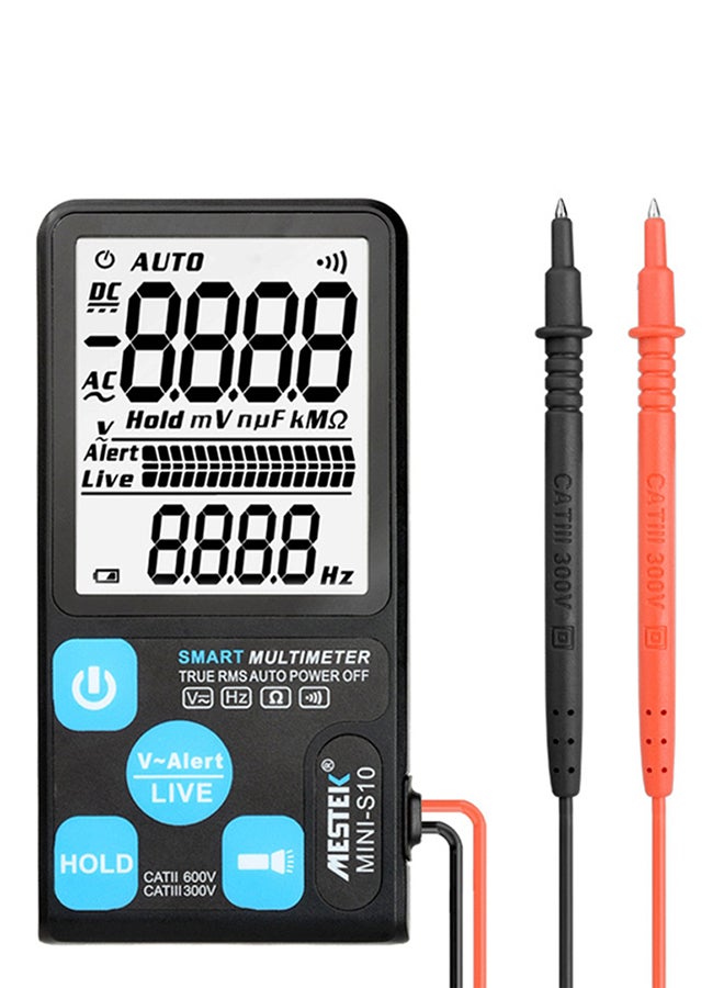 MESTEK MINI-S10 3.5 Inch Large Screen Ultra-thin Intelligent Multimeter Black 14.60x7.40x2.20cm - Image 1