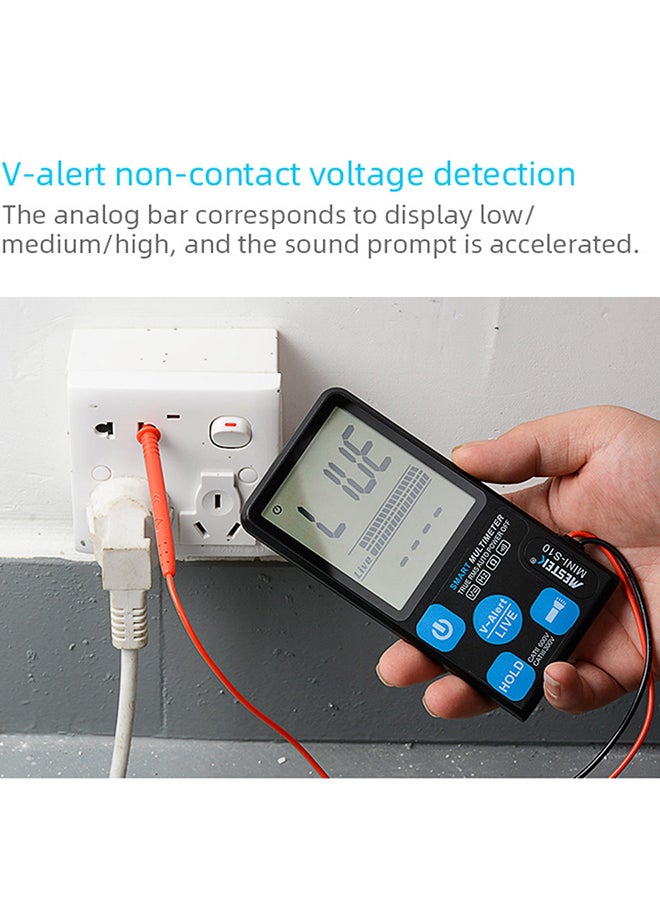 MESTEK MINI-S10 3.5 Inch Large Screen Ultra-thin Intelligent Multimeter Black 14.60x7.40x2.20cm - Image 3