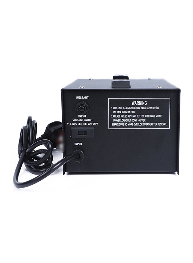 Intelligent Efficient Step Up Down Power Transformer 500W Black 26.80x20.30x16.70centimeter 