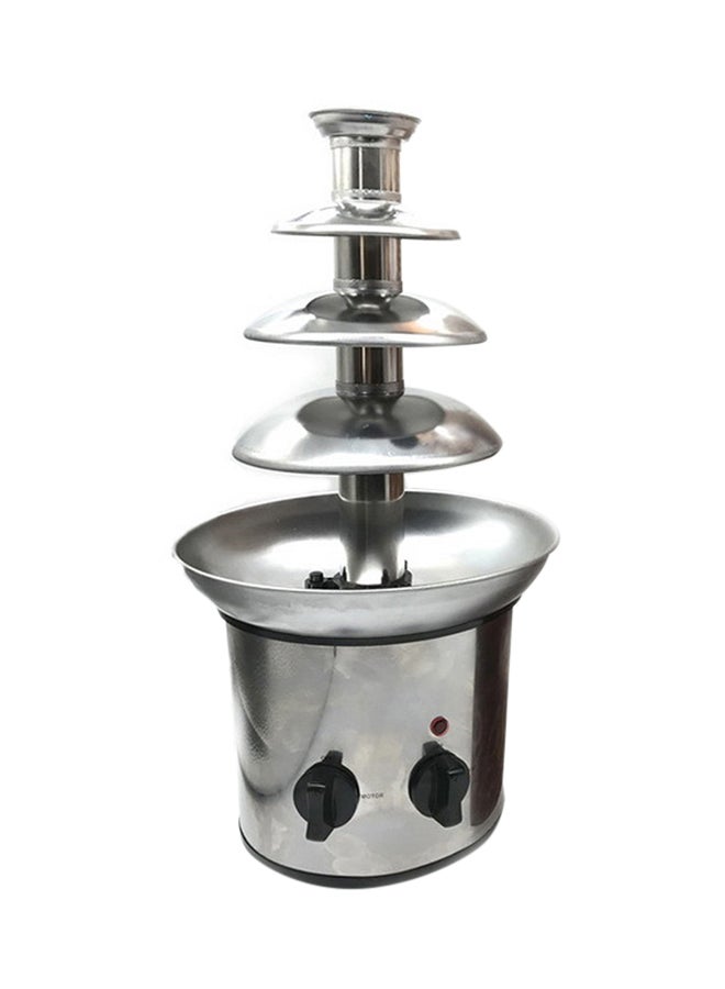 Mini 3-Tier Chocolate Fondue Fountain Silver 48x48x47cm