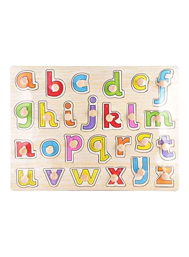 Wooden Small Letter Alphabet Pegged Puzzle - Image 1
