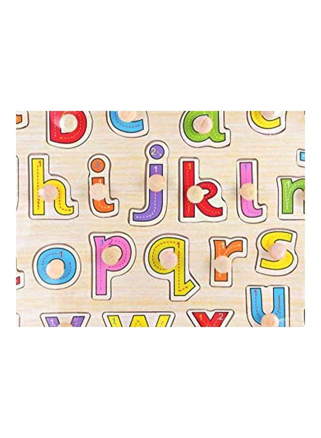 Wooden Small Letter Alphabet Pegged Puzzle - Image 2