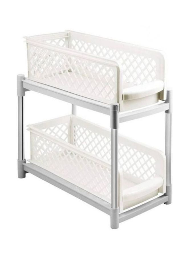 2-Tier Basket Drawers White 15x5.5cm - Image 2