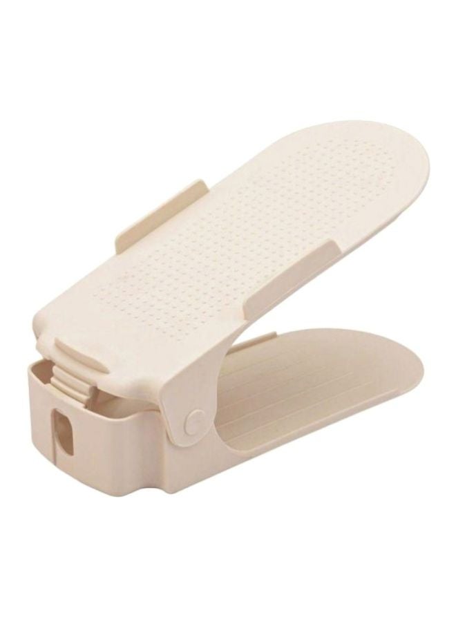 Double Slot Shoes Stand Beige 15x15cm 
