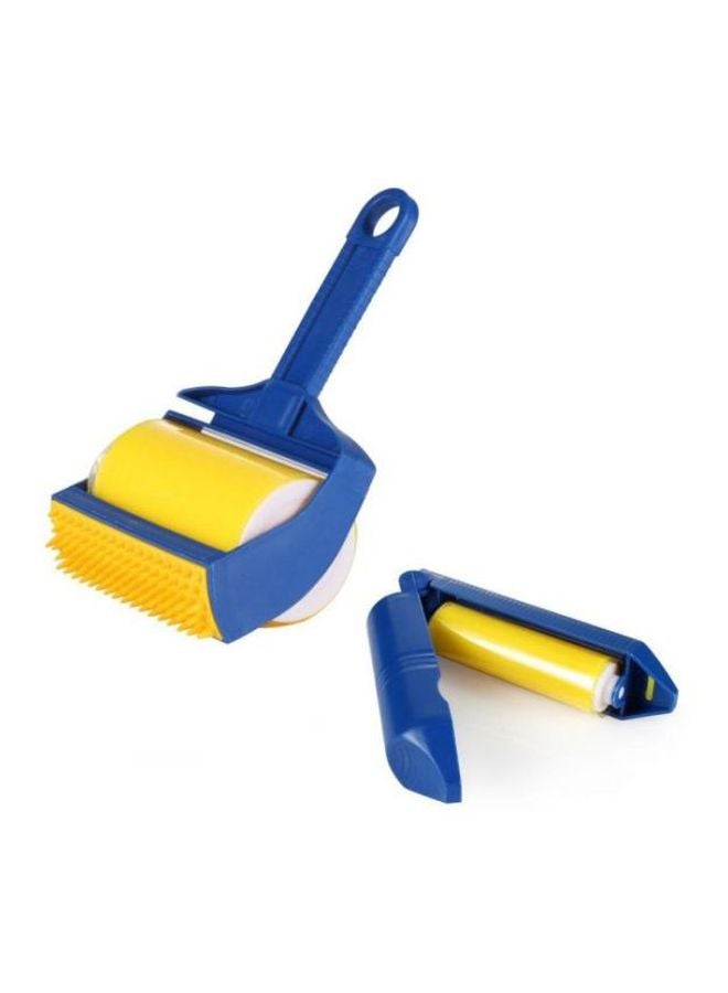2-Piece Lint Remover Roller Brush Yellow/Blue - Image 2