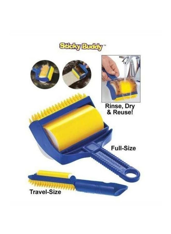 ستيكي بودي طقم فرش دوارة لتنظيف وإزالة الوبر مكون من فرشتين. أصفر/أزرق - Image 3