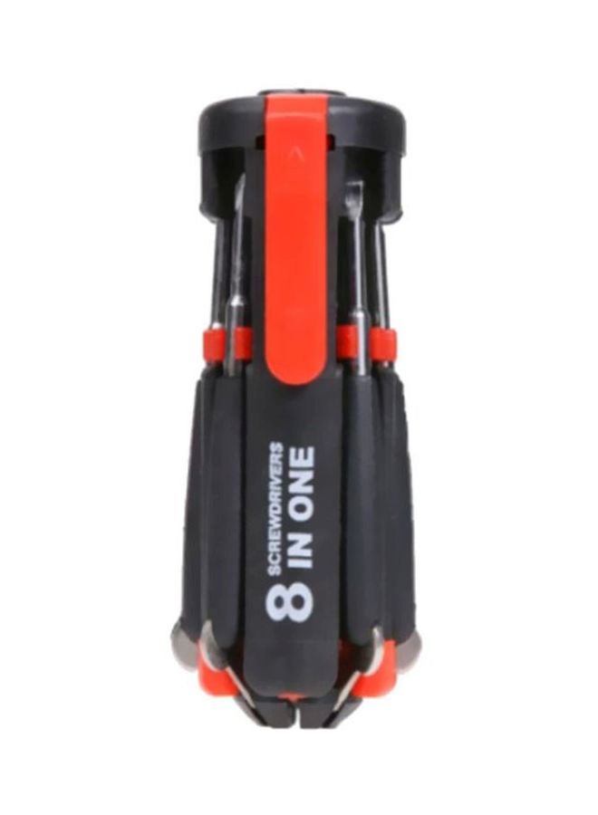 8-In-1 LED Multifunctional Screwdriver Black/Red  - Image 1