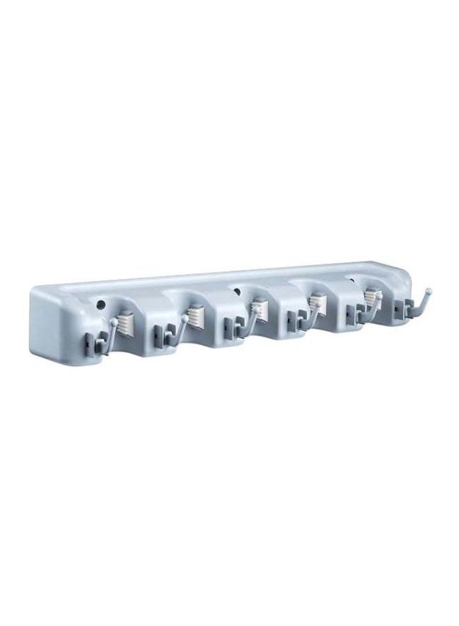 Wall Mount Mop And Broom Holder Grey  - Image 1