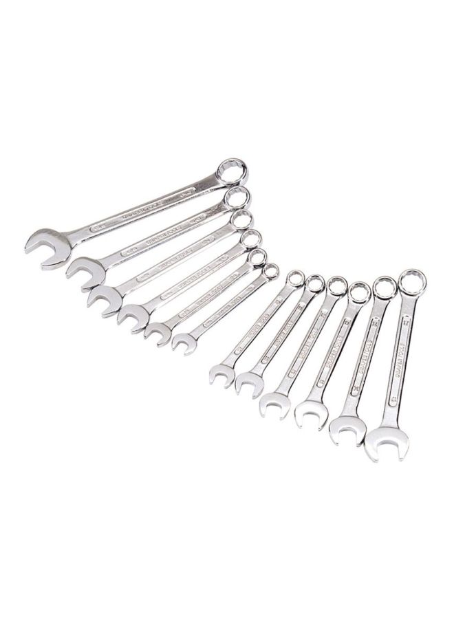 12-Piece Wrench Set Silver
