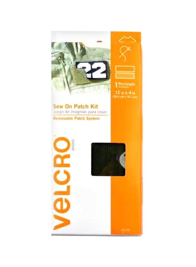 Velcro Sew On Patch Kit Black 12x4inch