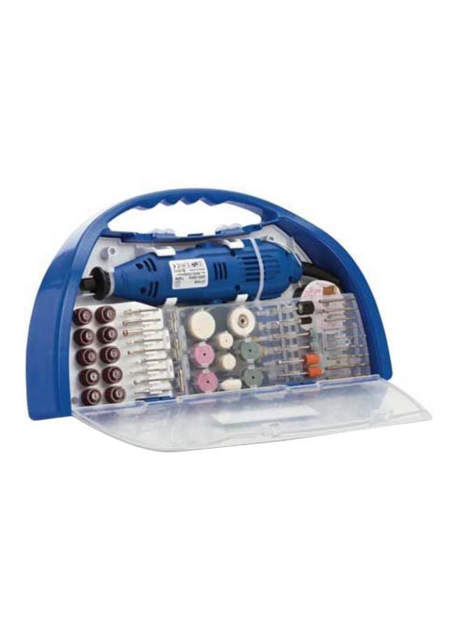EVERISE 119-Piece Rotary Tool Set Blue/Clear/Silver