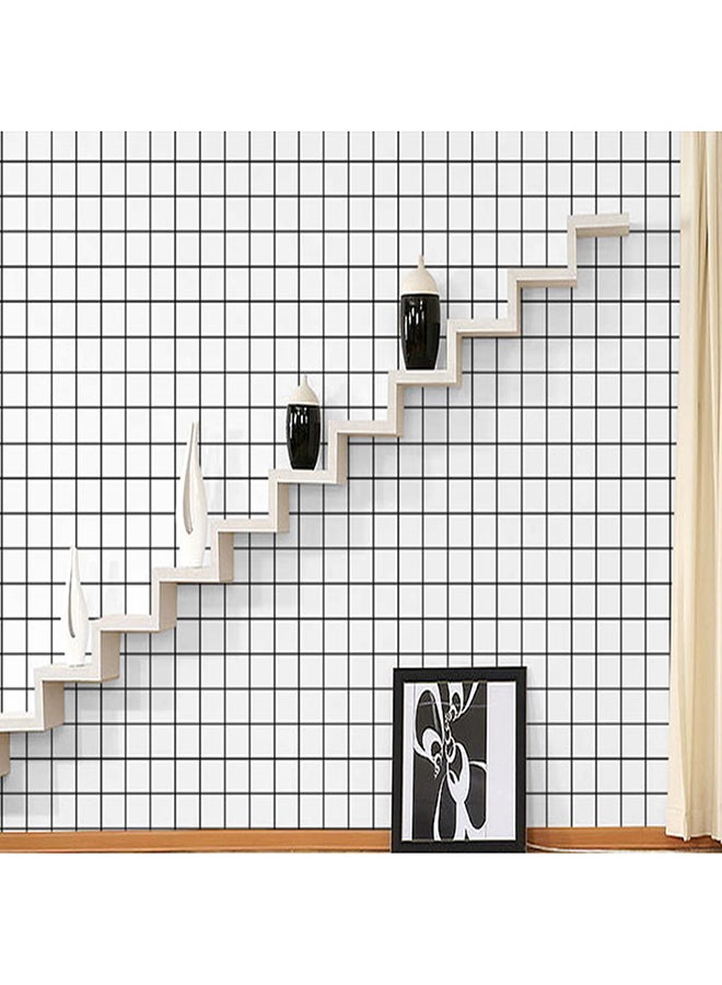 Generic - Self-Adhesive Vintage Wallpaper Black/White M - Image 1