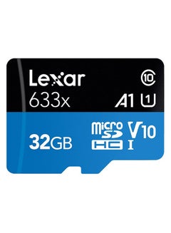 633X MicroSDHC Memory Card 32gb Black/Blue