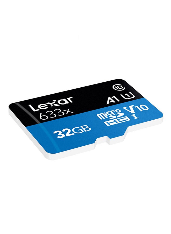 Lexar - 633X MicroSDHC Memory Card 32gb Black/Blue - Image 1