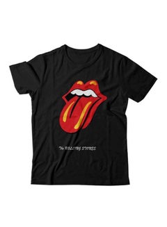 Generic Printed Round Neck T-shirt Black/Red 