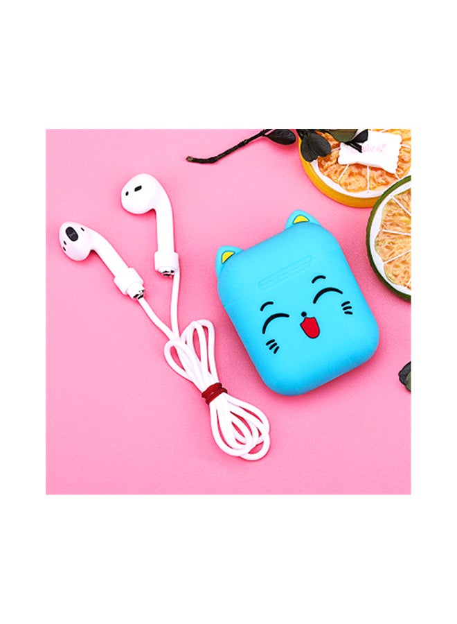 Cool Baby - Cute Cat Wireless Apple AirPods Case Blue - Image 1