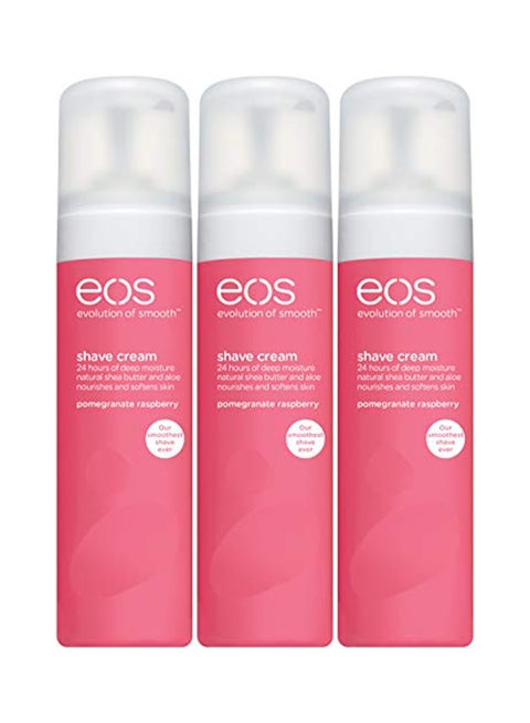 Pack Of 3 Ultra Moisturizing Pomegranate Raspberry Shaving Cream White 7 oz