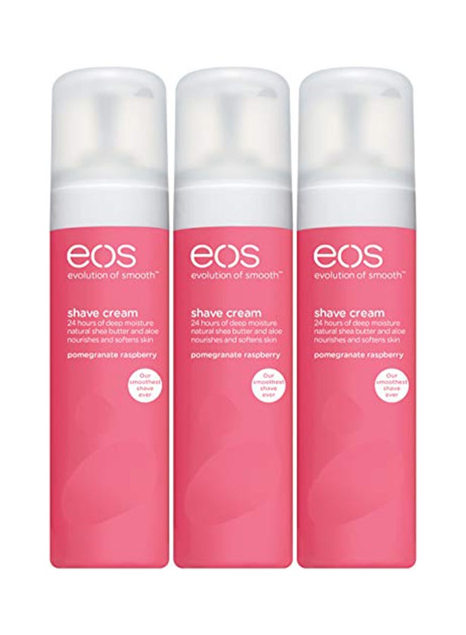 Pack Of 3 Ultra Moisturizing Pomegranate Raspberry Shaving Cream White 7 oz
