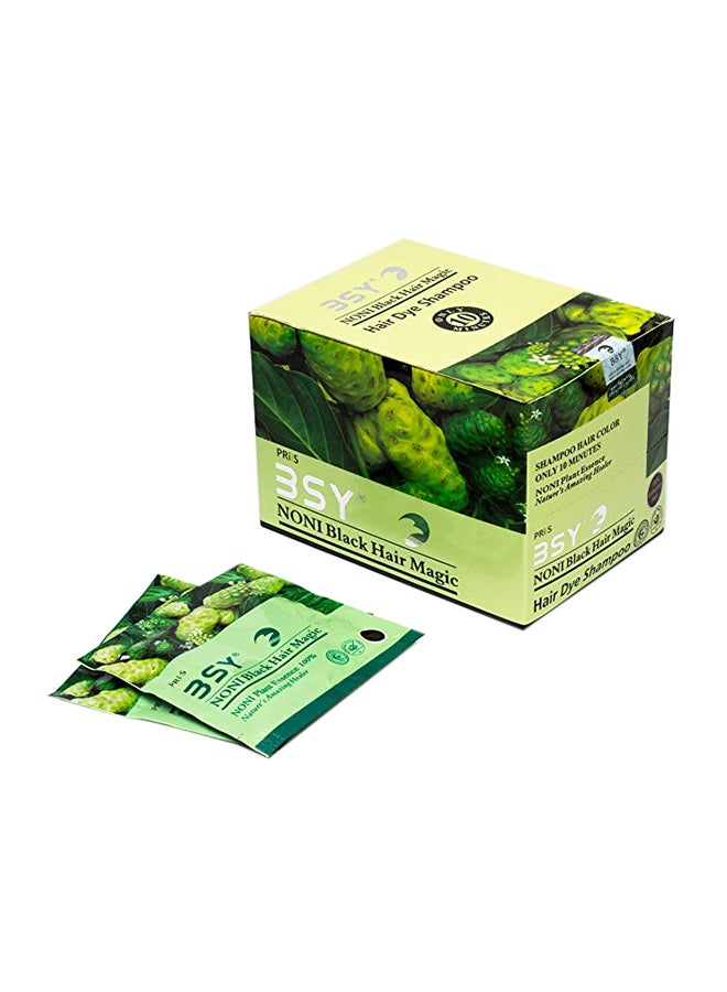 مجموعة شامبو نوني لصبغ الشعر مكون من 12 قطعة أسود 1.98X2.98X1.89بوصة