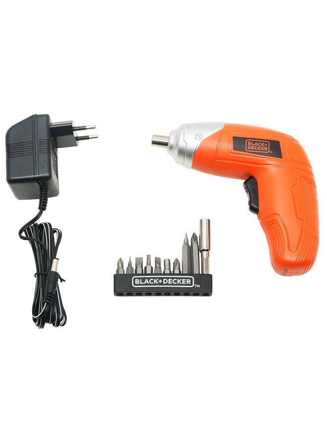 BLACK+DECKER Screwdriver With Bit And Adapter Orange 17cm  - Image 1