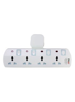 4-In-1 Power Extension T-Socket Adapter White