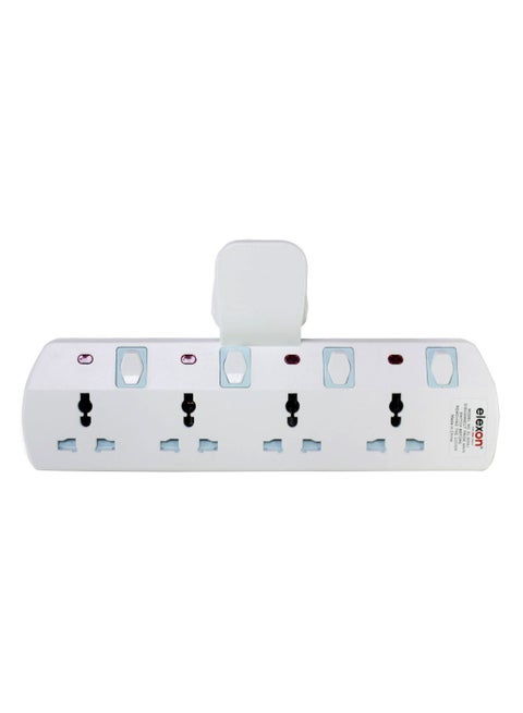 4-In-1 Power Extension T-Socket Adapter White