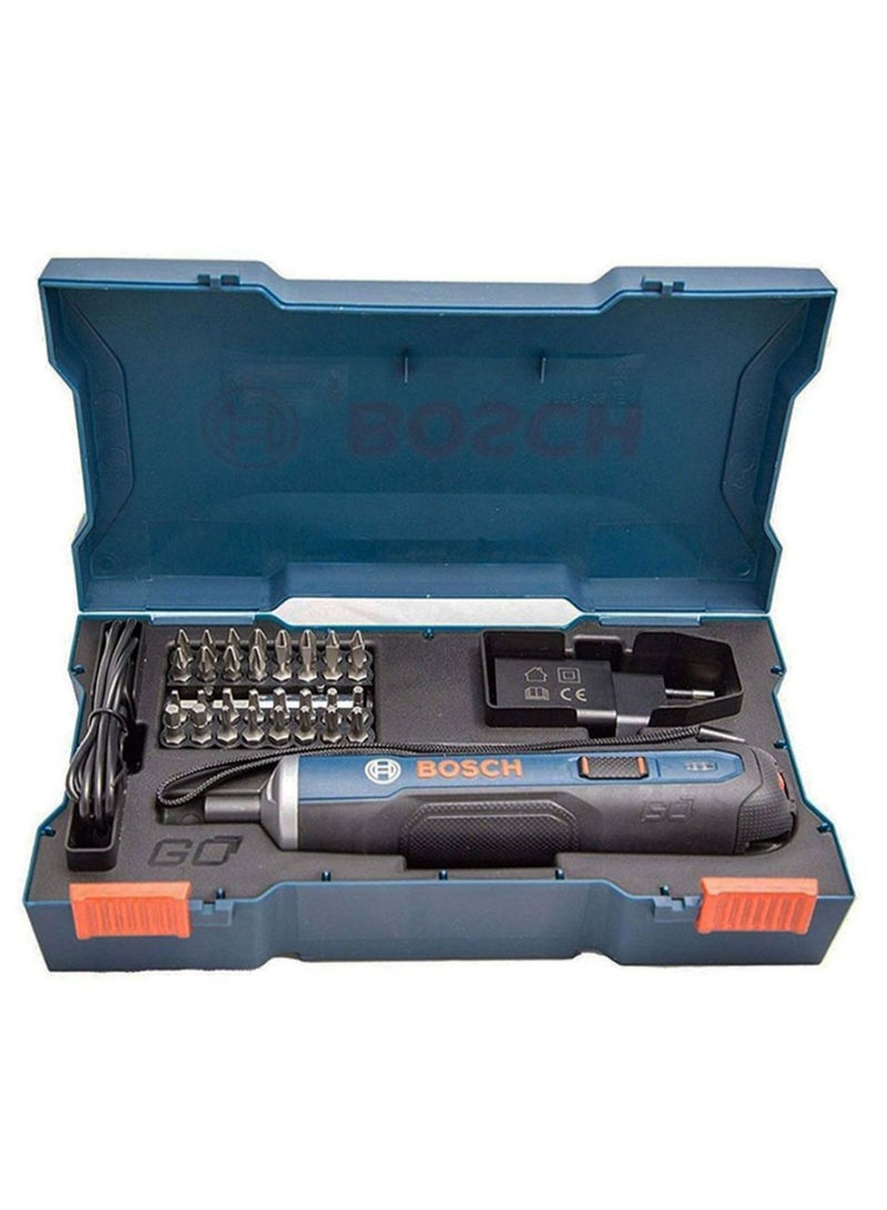 BOSCH Professional GO Cordless Screwdriver And Accessory Set Blue/Black/Red