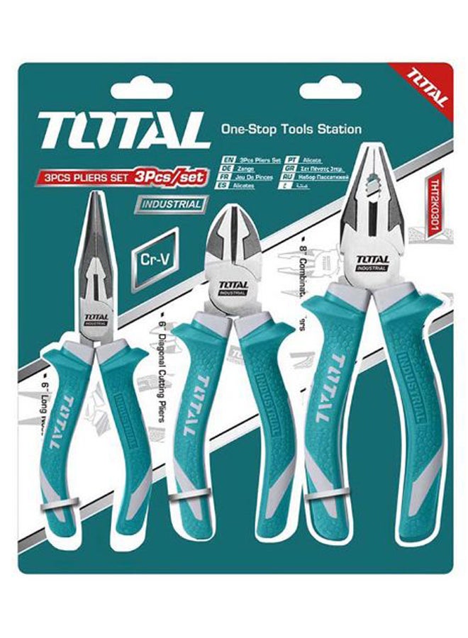 3-Piece High Leverage Pliers Set Black/Grey/Blue - v1570191252/N30442873A_1