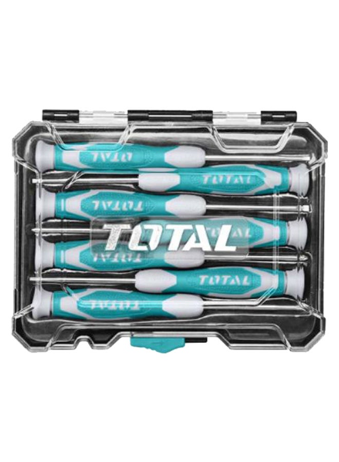 TOTAL 7-Piece Screwdriver Set Blue/Silver/Grey - Image 1
