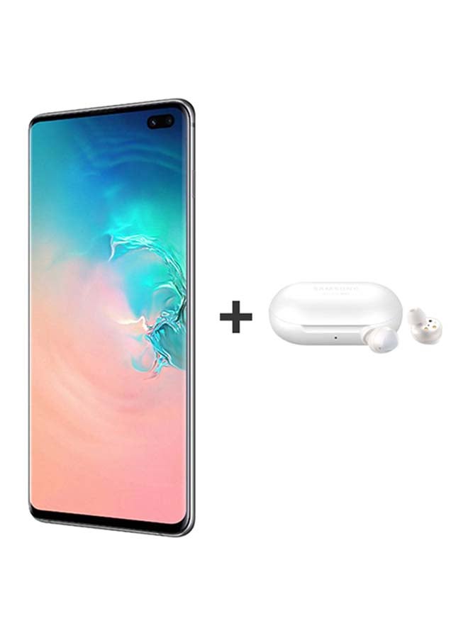 Samsung - Galaxy S10 Plus Dual SIM Prism White 8GB RAM 128GB 4G LTE + Galaxy Buds - Image 1