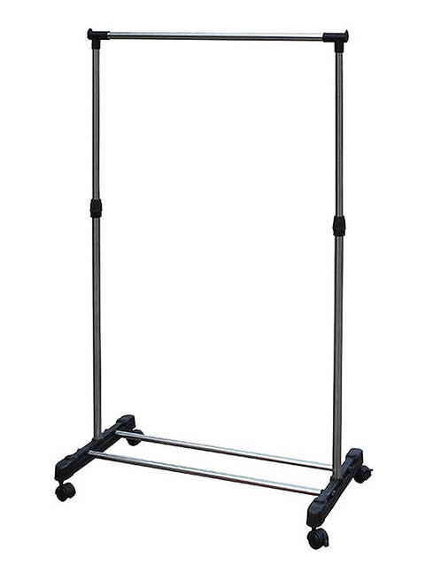 علاقة ملابس بعمود واحد أسود/ فضي 83x43سم