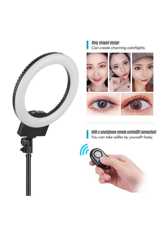 Portable LED Ring Light Studio Photography Lamp With Light Stand And Bag Black  - Image 4