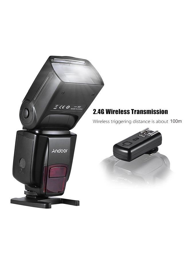 ANDOER - AD560 IV 2.4G Wireless Universal On Camera Slave Speedlite Flash Light For Sony A7/ A7 II/ A7S/ A7R/ A7S II DSLR Black/Green/White - Image 1