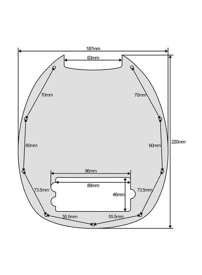 Generic 3 Ply Electric Bass Guitar Pickguard - Image 3