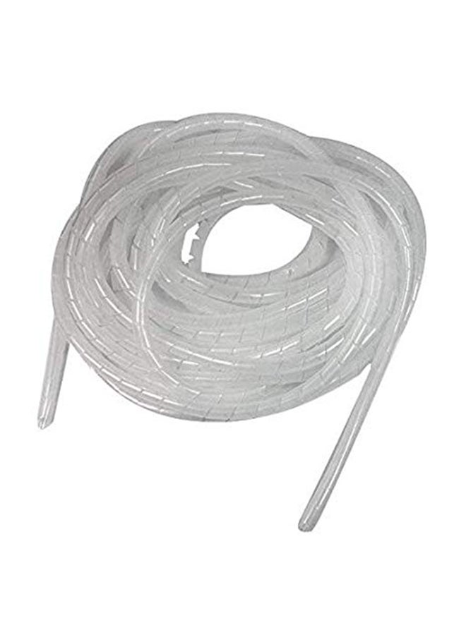 UHcom Polyethylene Spiral Wire Wrap Cable Tube White - Image 1