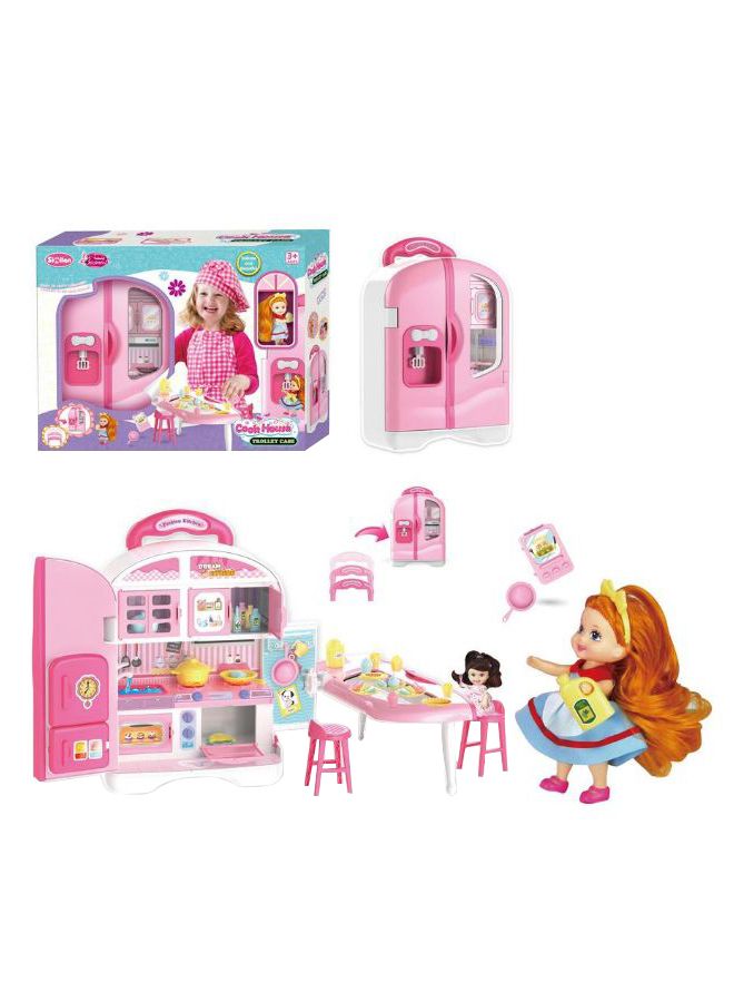 Basmah Trolley Case Doll Cook House Set - Image 1