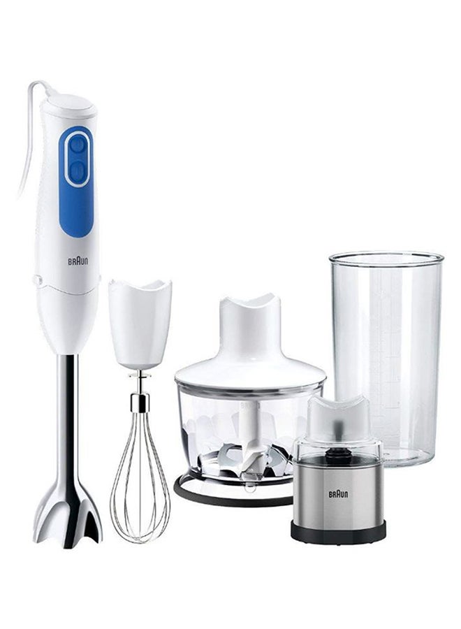 BRAUN - Hand Blender With Chopper And Spice Grinder 700W MQ3038 White/Clear/Blue - Image 1