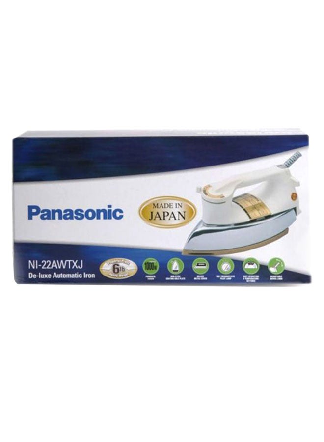 Panasonic Teflon Multipurpose Iron 1000W NI-22AWTXJ White/Silver/Brown - Image 2
