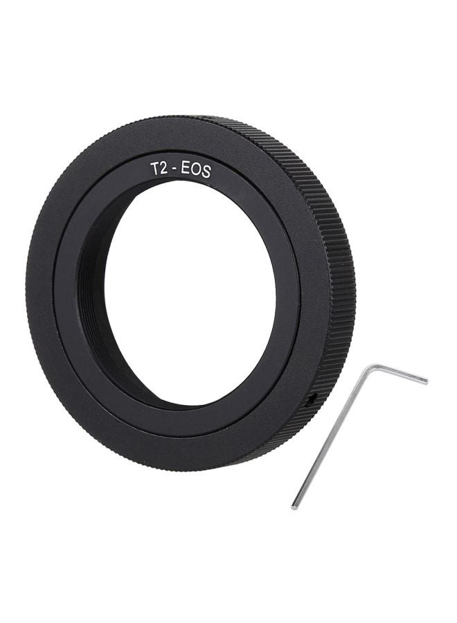 T2-EOST2 Thread Lens To EOS Mount Metal Adapter Ring Black  - Image 1
