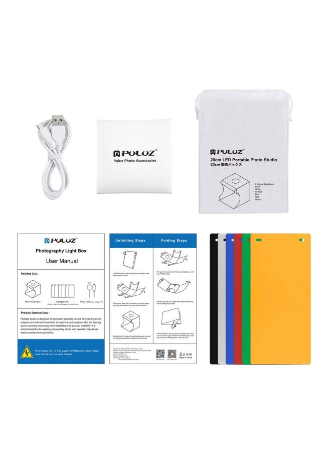 PULUZ - Portable Studio Tent With 6 Colour Backdrops White - Image 1