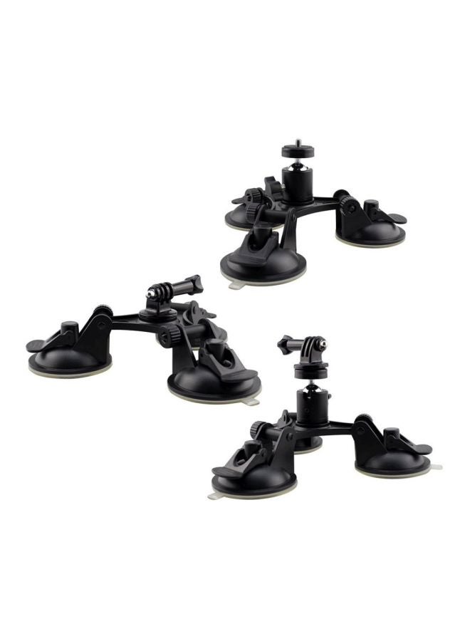 Adjustable Triple Vacuum Suction Cup Mount Black - Image 5