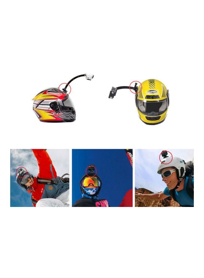 32-Piece Adhesive Sticker Mount Holder For Front Full Face Helmet Set Black/Red  - Image 3