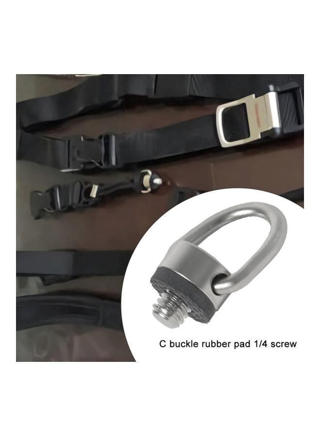 D-Ring Quick Release Camera Screw Silver  - Image 2