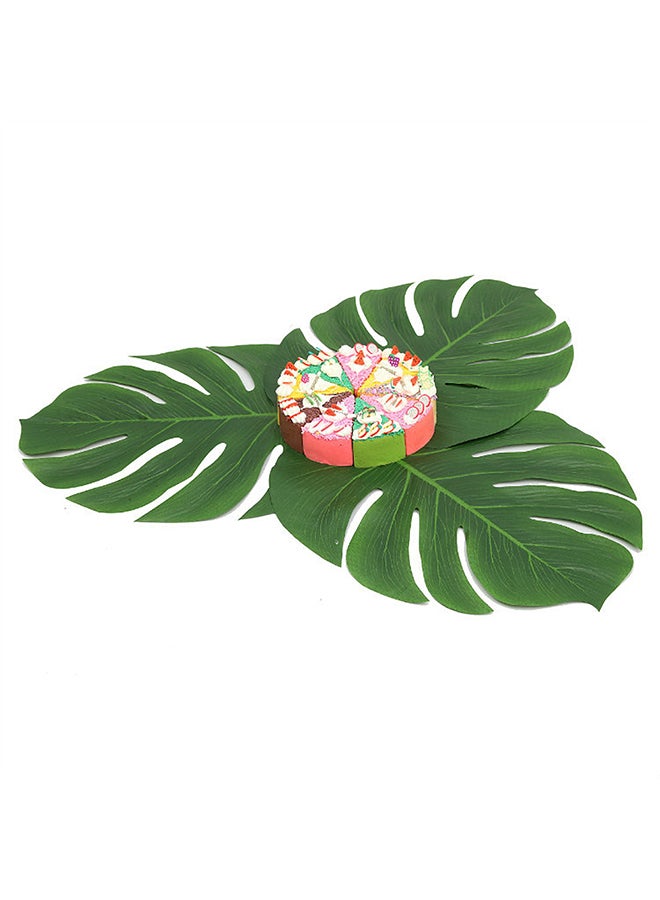 Sharpdo 2Pcs Turtle Back Leaf Placemat Green 29x35centimeter - Image 3